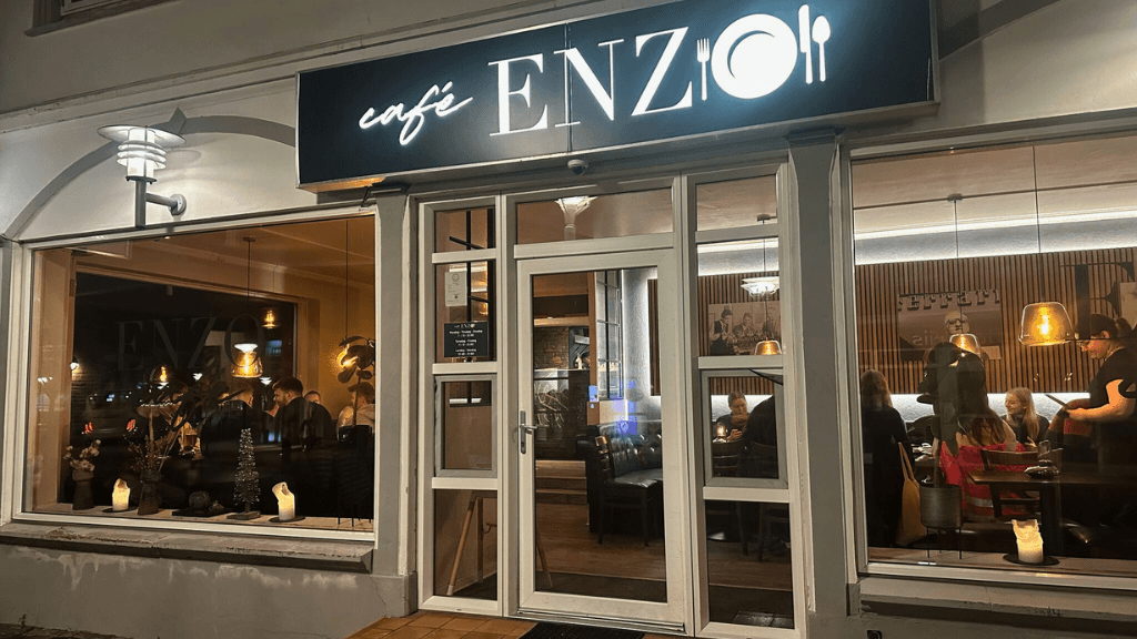 The facade at Café Enzo